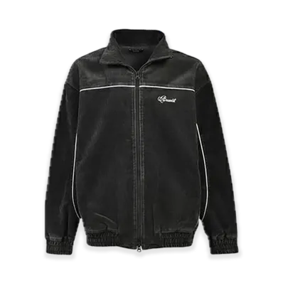 BREATH Script Logo Piping Corduroy Track Jacket "Black"