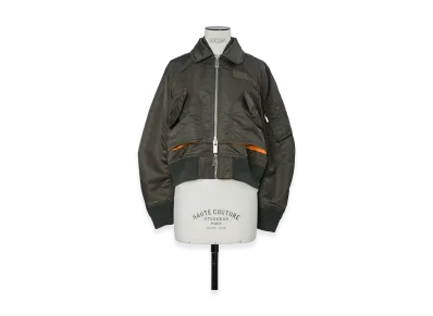 sacai Women's Nylon Twill Blouson "Dark Khaki"
