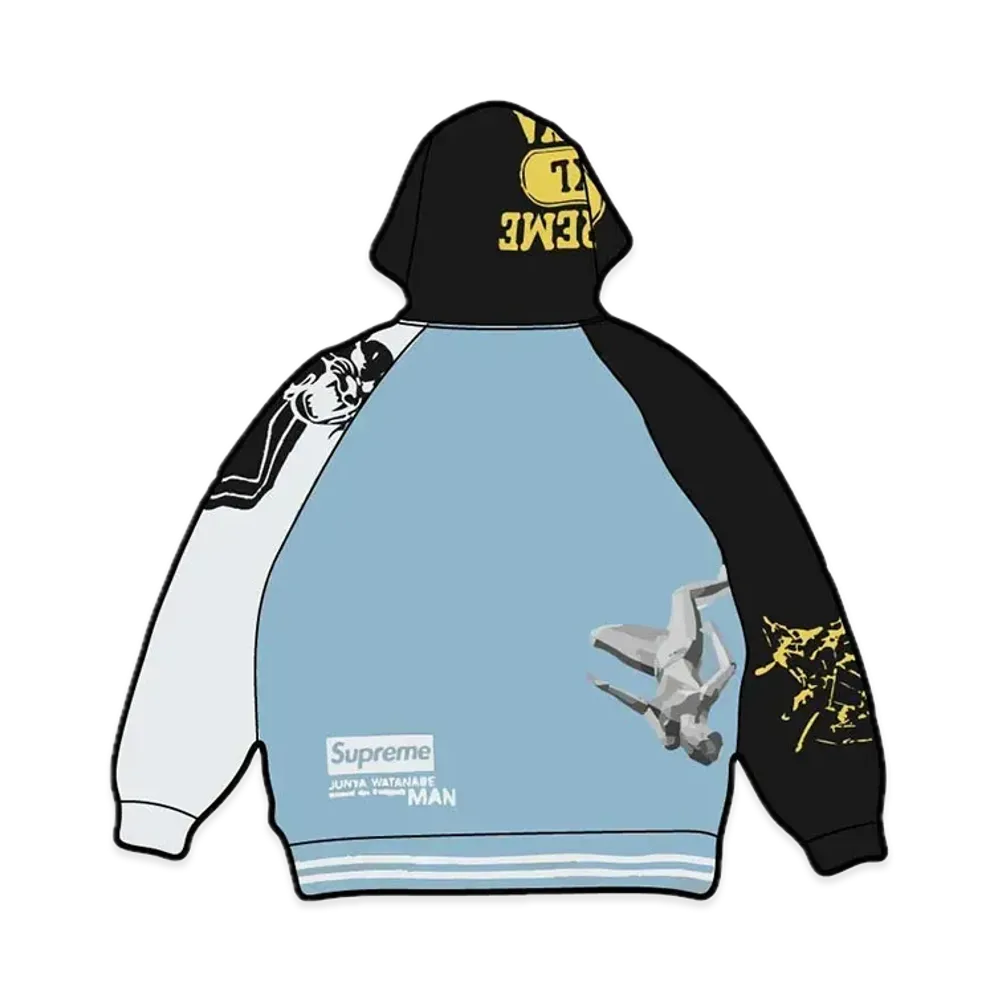 Supreme x JUNYA WATANABE COMME des GARCONS MAN Zip Up Hooded Sweatshirt "Dusty Blue"