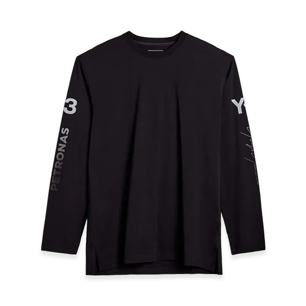 Y-3 x Mercedes AMG Petronas Formula 1 Team Chaos Logo Long Sleeve Tee "Black"