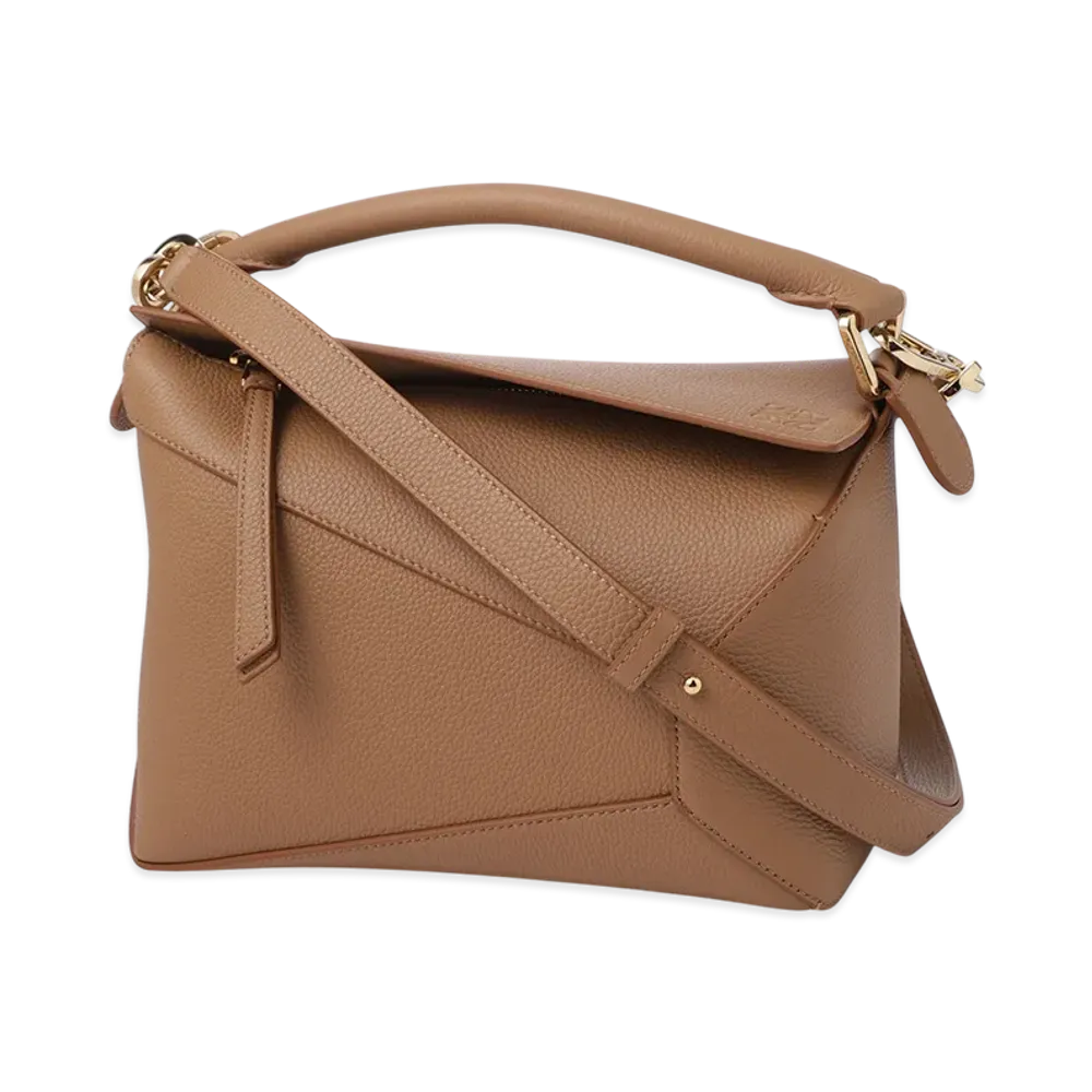 LOEWE Puzzle Edge Small "Toffee"