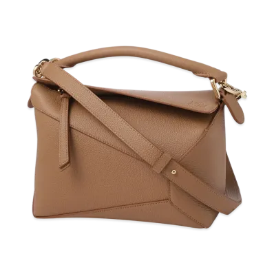 LOEWE Puzzle Edge Small "Toffee"