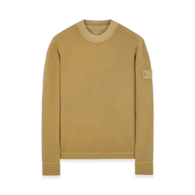 Stone Island 633F3 Ghost Piece Cotton Jersey Crewneck Sweatshirt - 23FW "Dark Beige"