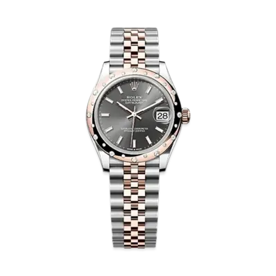 ROLEX Datejust 31mm Oystersteel & Everose Gold Diamond 278341RBR "Slate"