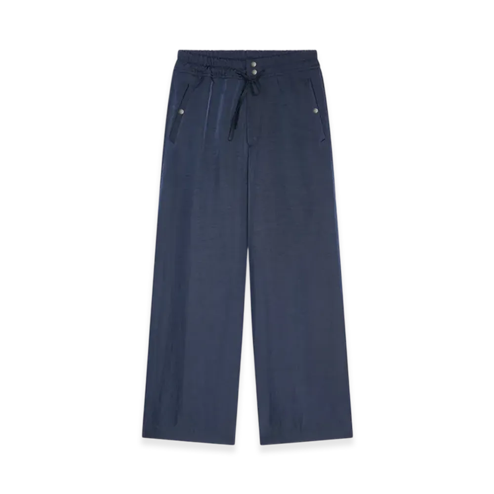 DRIES VAN NOTEN Loose Nylon Pants "Navy"