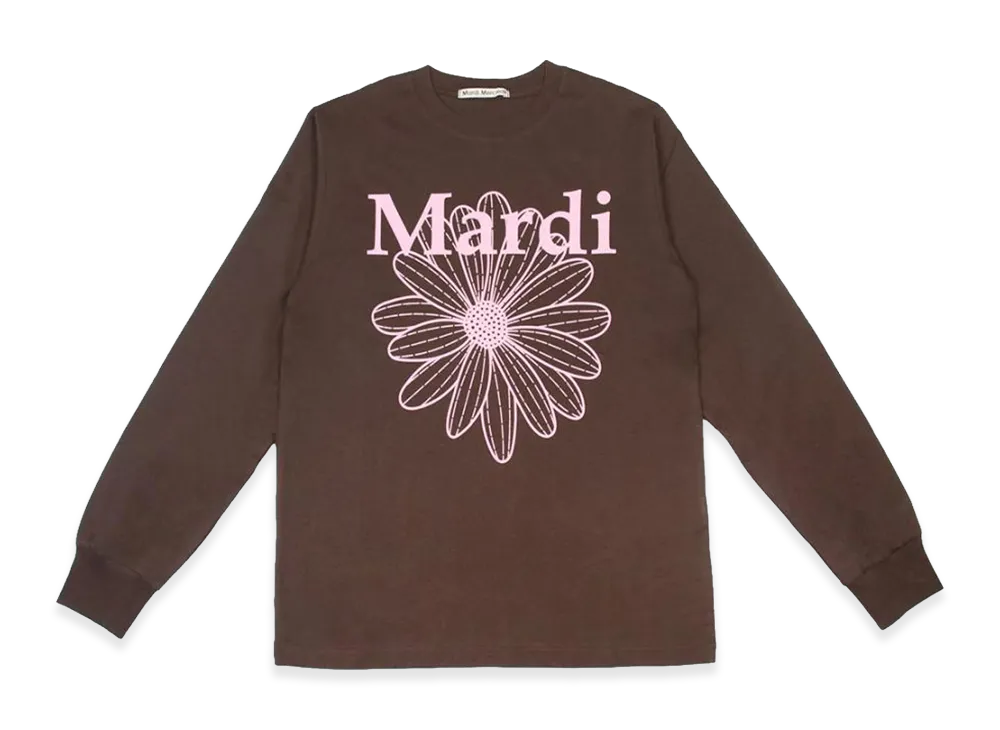 Mardi Mercredi T-Shirt Long Sleeve Flowermardi "Brown Pink"