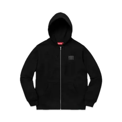 Supreme World Famous Zip Up Hooded Sweatshirt "Black"