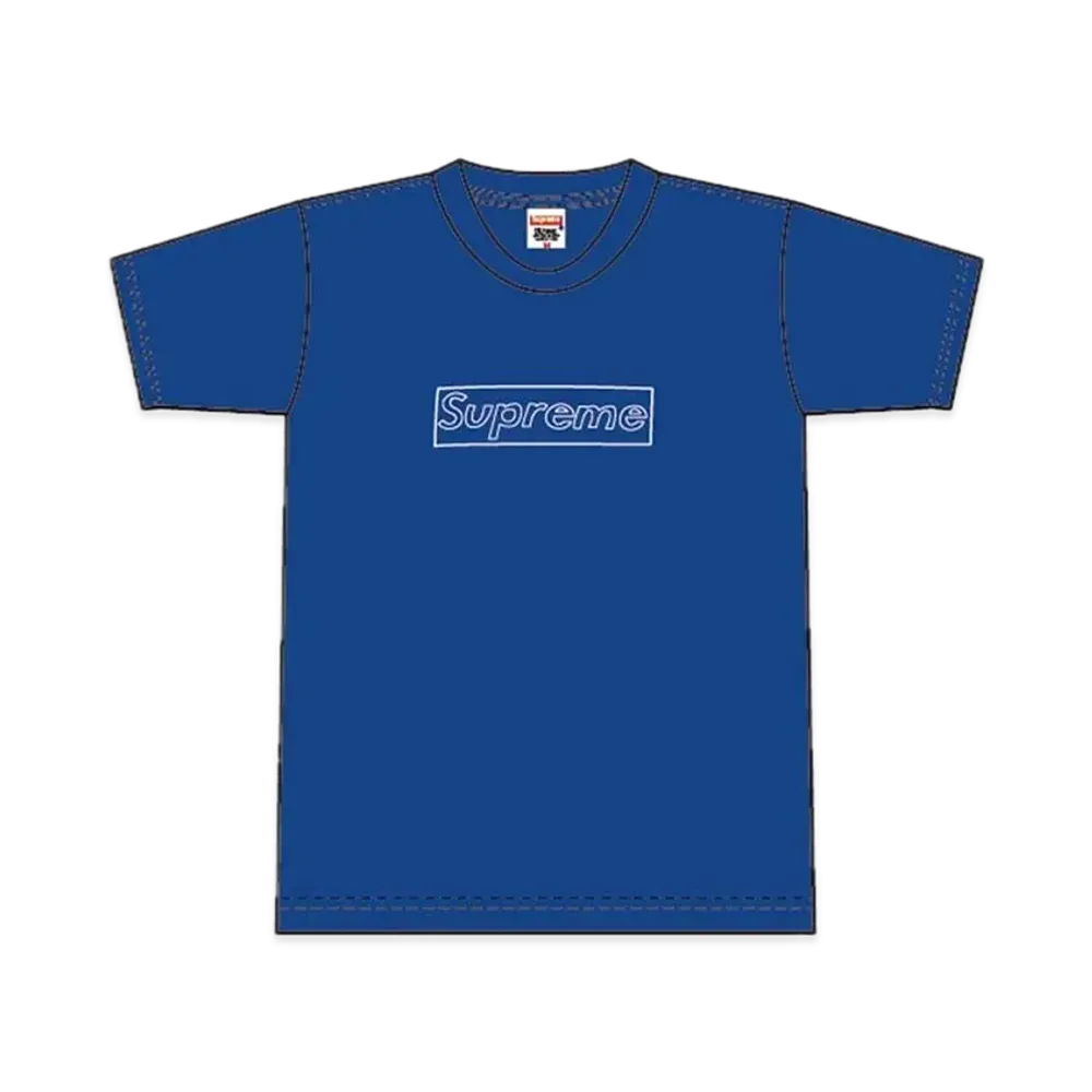 シュプリーム 2002 カウズ ボックス ロゴ Tシャツ "ブルー"