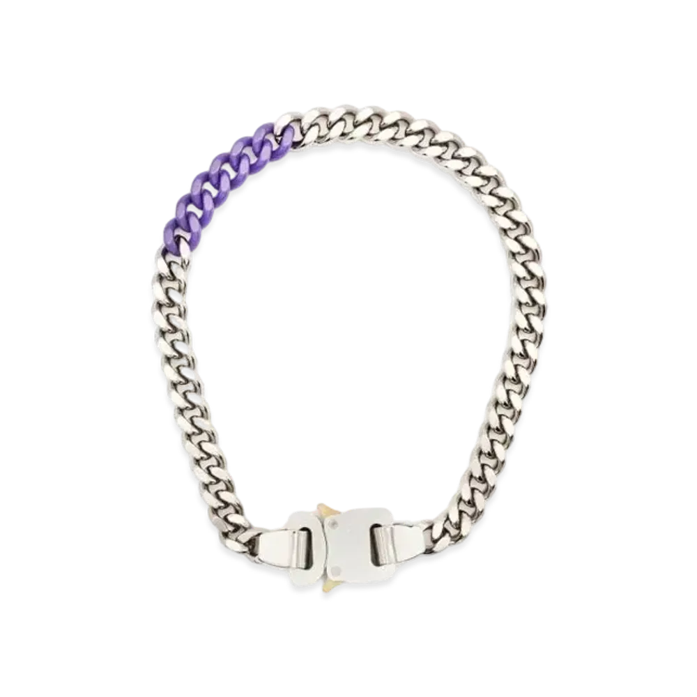 1017 ALYX 9SM Classic Chain-Link Necklace "Silver/Purple"