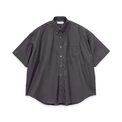 Graphpaper Easy Care Poplin S/S Oversized B.D Shirt "Gray"