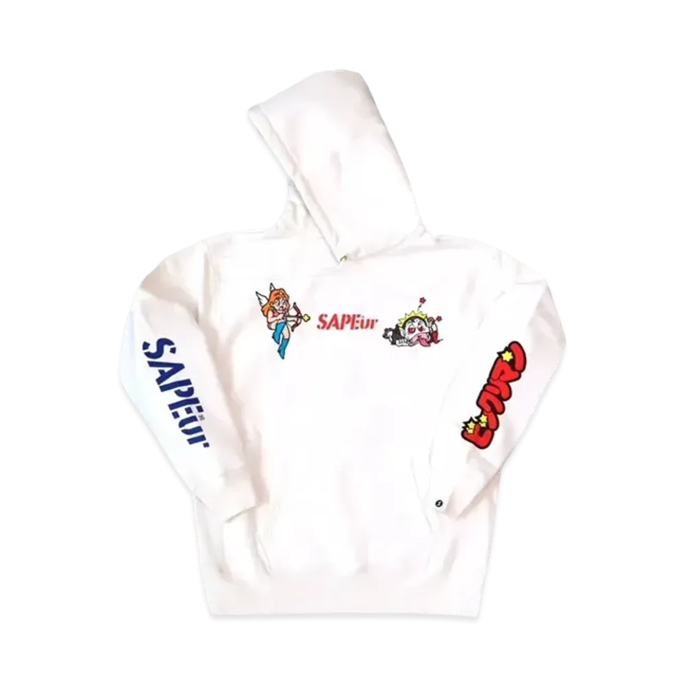 SAPEur x Bikkuriman Youth Super Zeus Hoodie "White"