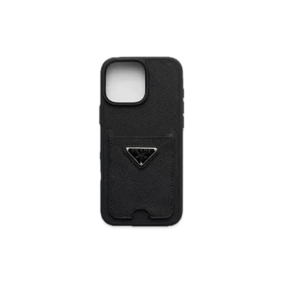 PRADA Saffiano Leather Case for iPhone 16 Pro Max "Black"