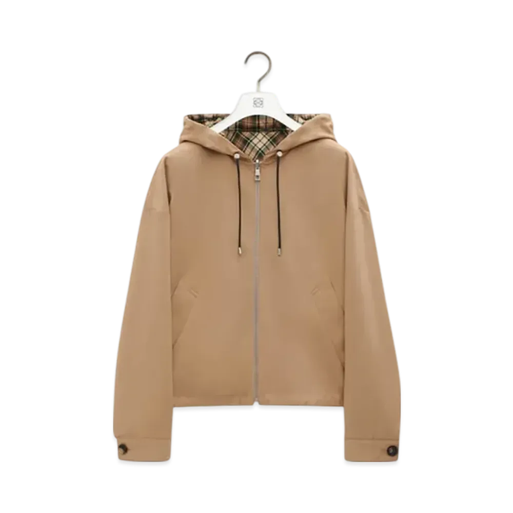 LOEWE Men's Reversible Jacket in Cotton and Silk "Beige"
