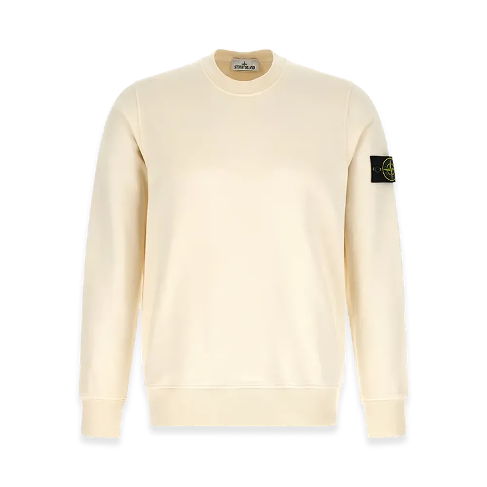 Stone Island Regular Fit Medium-Weight Cotton Crewneck Sweatshirt With Raglan Sleeves "White"