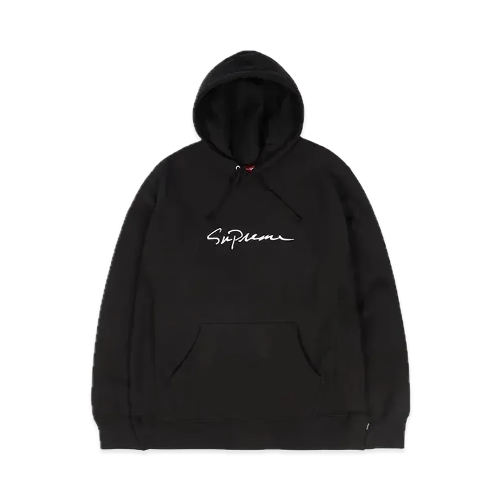 Supreme Classic Script Hooded Sweatshirt "Black"