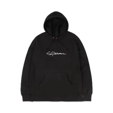 Supreme Classic Script Hooded Sweatshirt "Black"