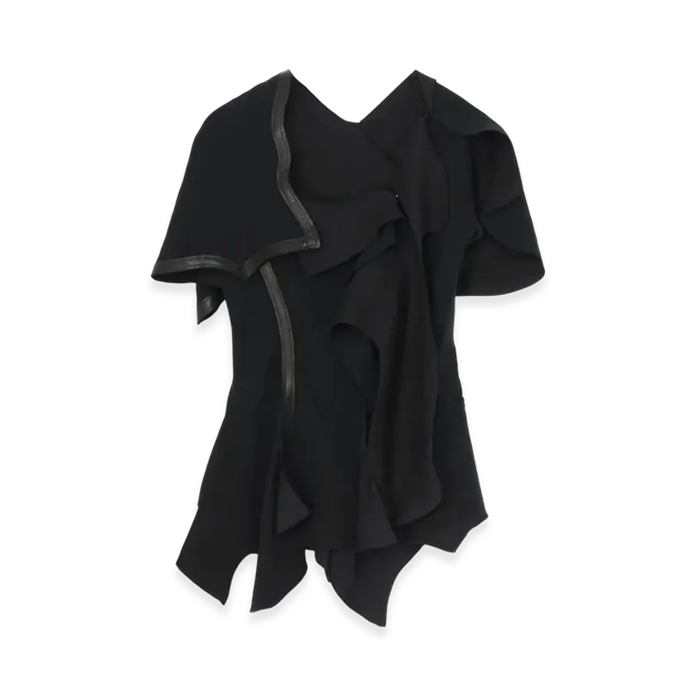 Yohji Yamamoto Untwisting Linen Cc Bias Curved Cut Jacket "Black"