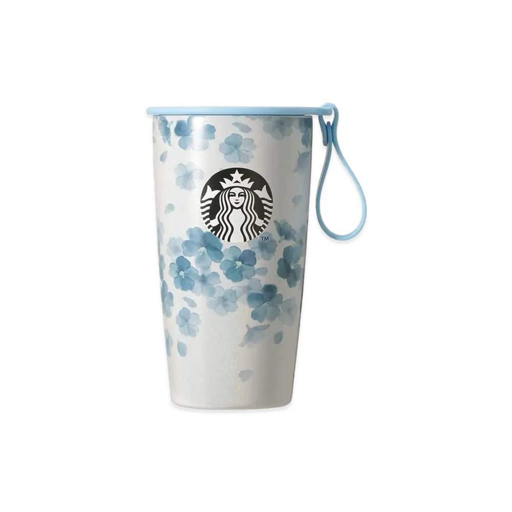 STARBUCKS SAKURA 2026 Strap Cup Shape Stainless Steel Bottle 355ml "Airy Blue"