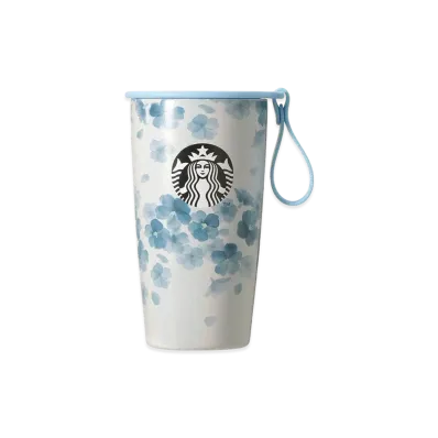 STARBUCKS SAKURA 2026 Strap Cup Shape Stainless Steel Bottle 355ml "Airy Blue"