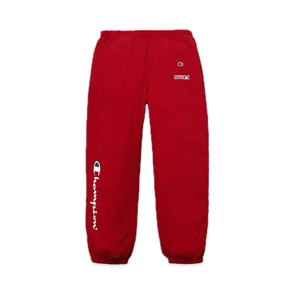 Supreme x Champion Track Pant "Dark Red"
