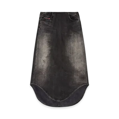 Diesel De-Plumy-S Denim Midi Skirt With Shadow Effect "Black"
