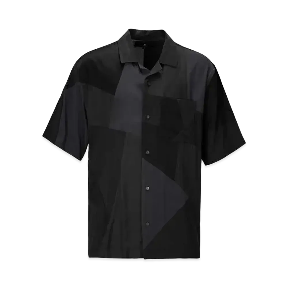 ANREALAGE Panel Patchwork Rayon Shirt "Black"