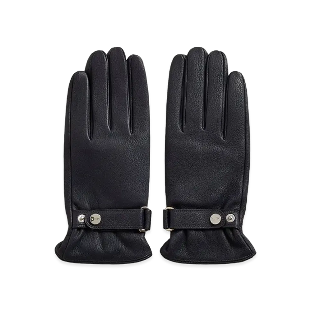 Kith Tumbled Leather Manhattan Gloves "Ink"