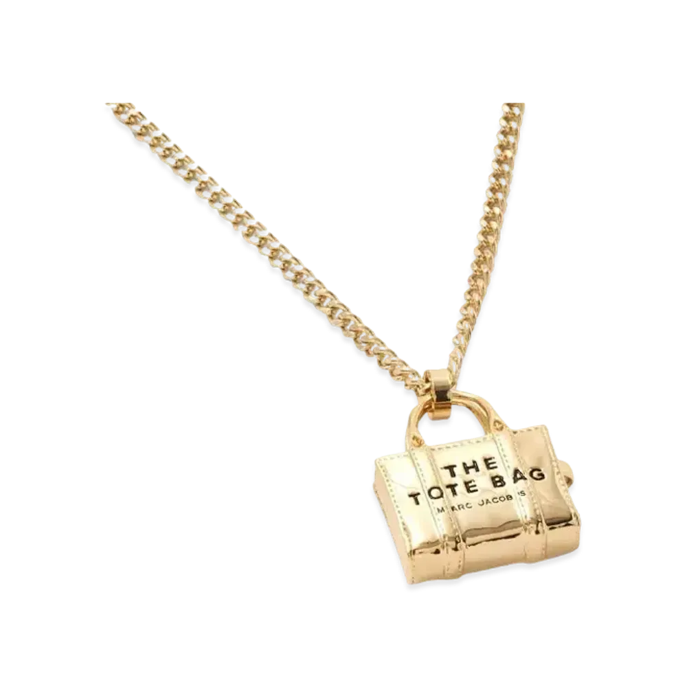 Marc Jacobs The Tote Bag Necklace "Light Antique Gold"