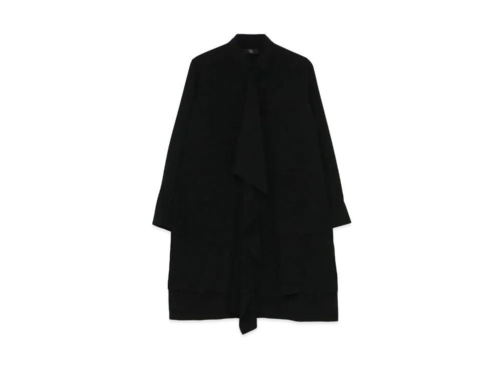 Yohji Yamamoto Y's Ta/Pe de Chine FRONT FLAP SQUARE BLOUSE "Black"