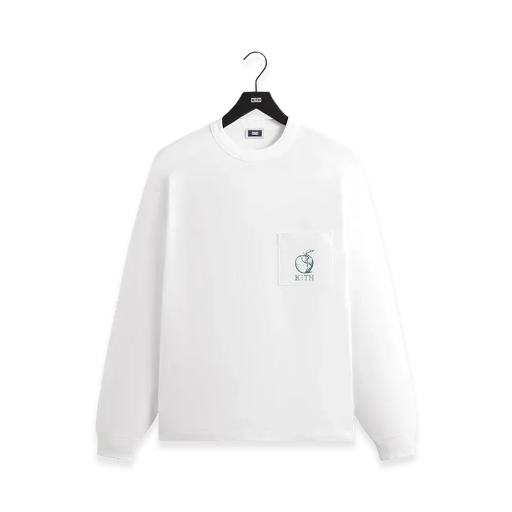 Kith x &Kin Universal Apple Long Sleeve Tee "White"