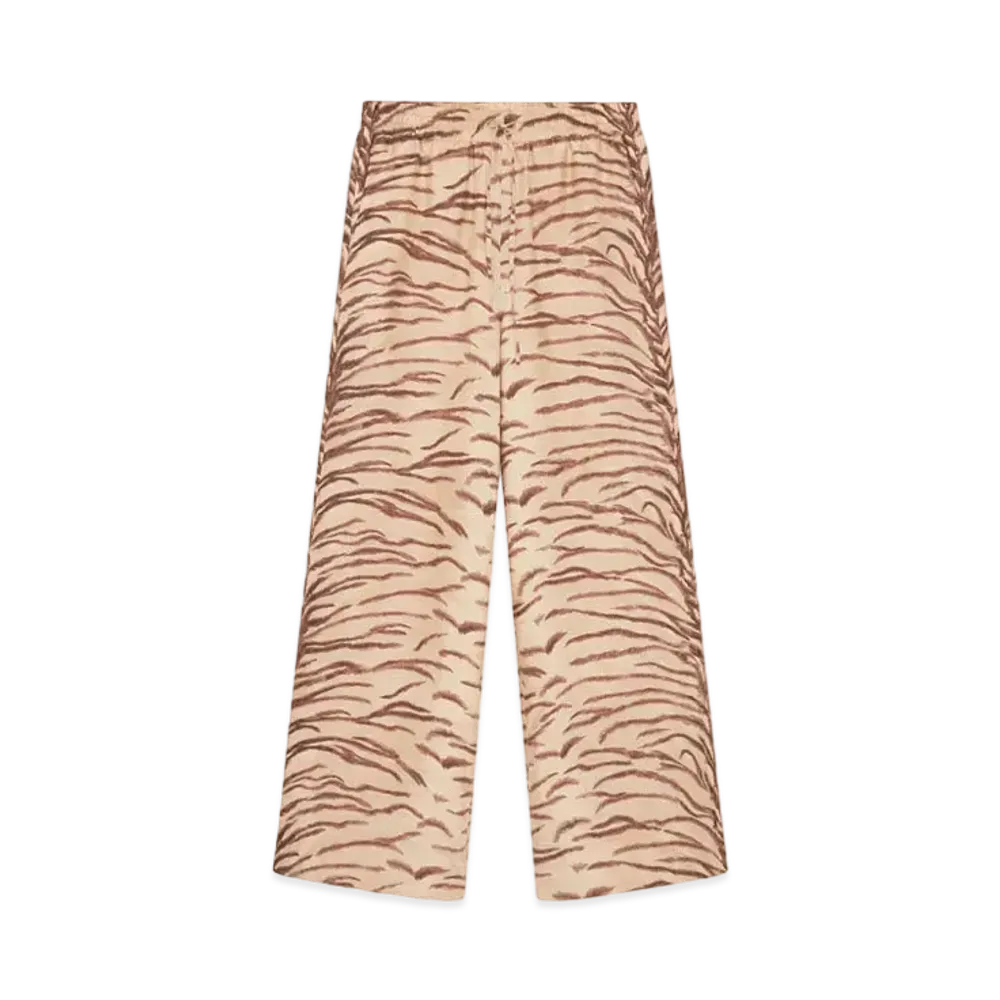 STELLA McCARTNEY Tiger Print High-Rise Wide-Leg Pants "Natural"