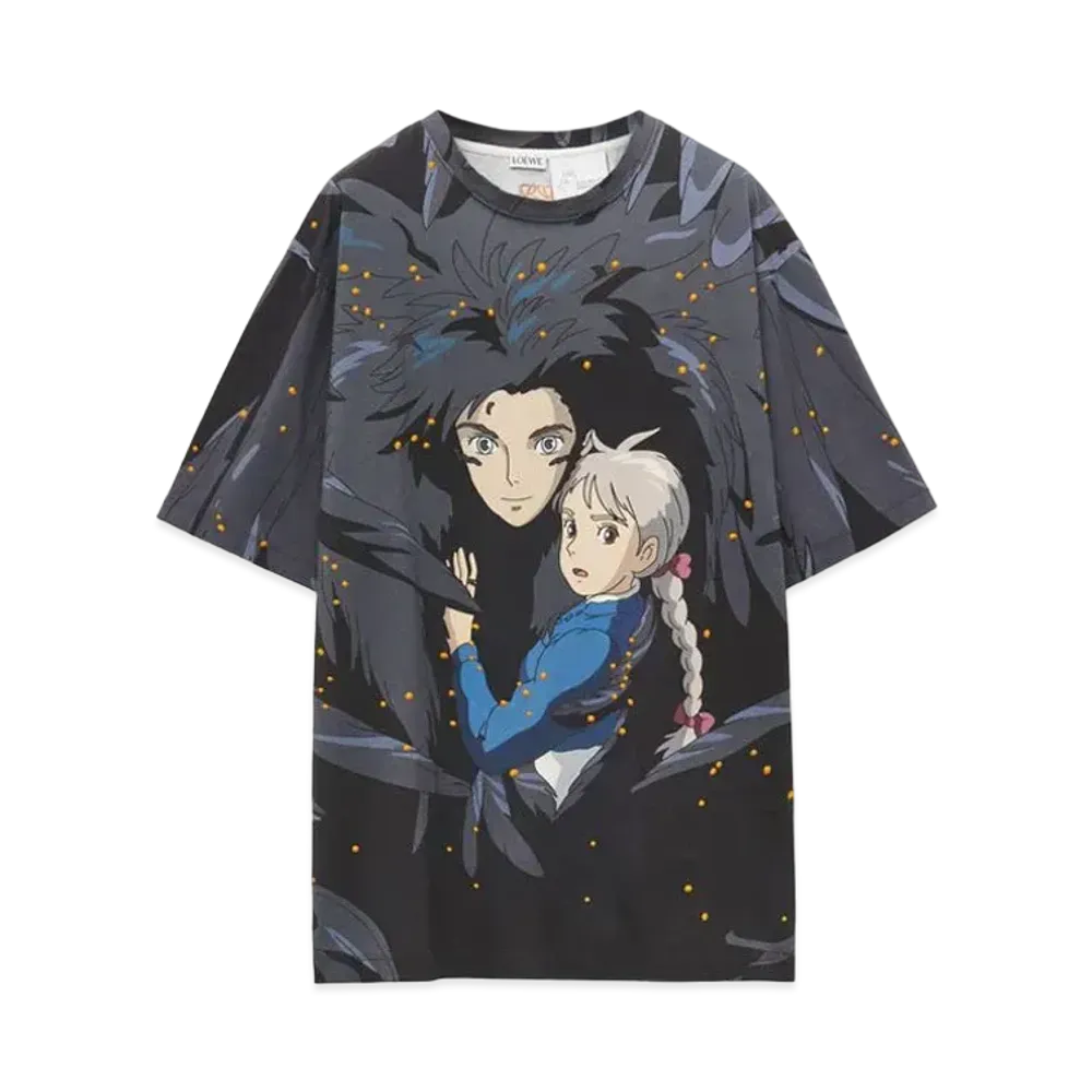 LOEWE x Howl's Moving Castle Howl T-shirt In Cotton "Navy Blue"