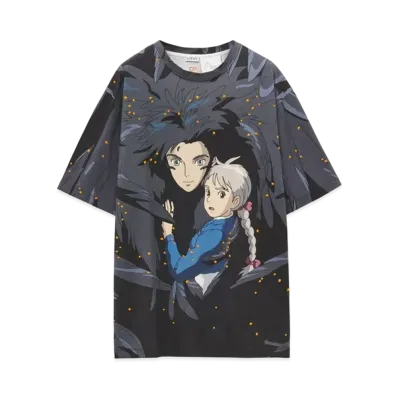 LOEWE x Howl's Moving Castle Howl T-shirt In Cotton "Navy Blue"