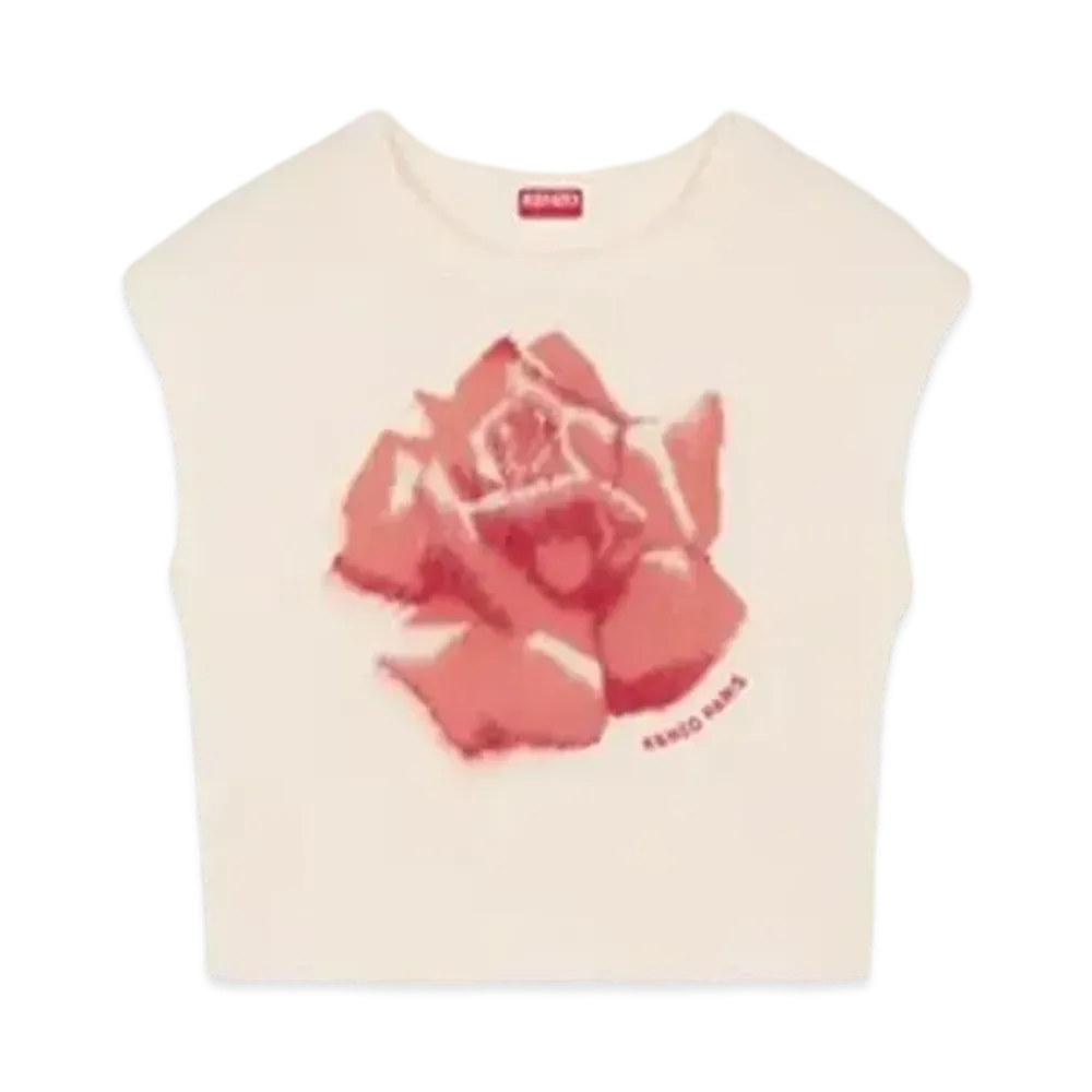 KENZO 'ROSE' Tops "Off White"