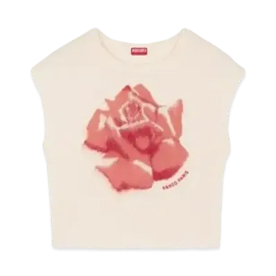 KENZO 'ROSE' Tops "Off White"