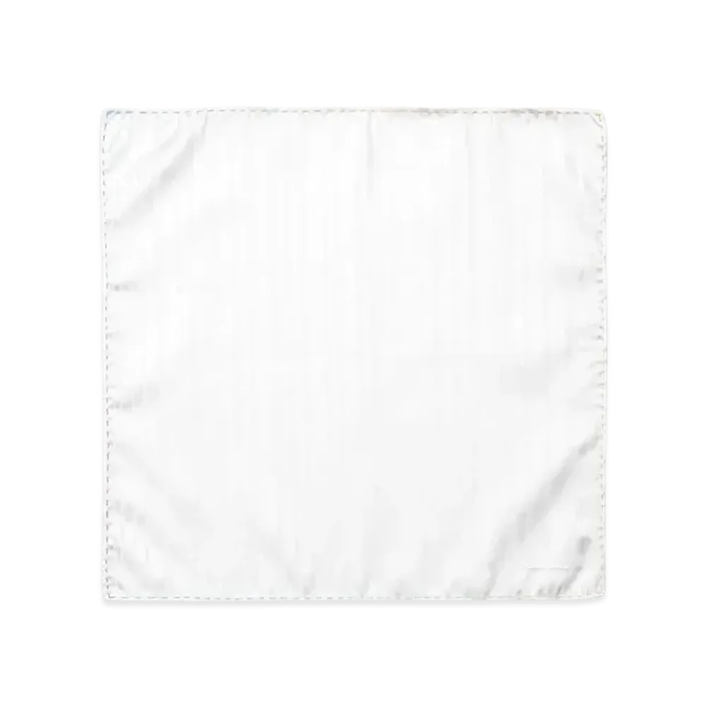 Paul Smith Shadow Stripe Pocket Square "White"