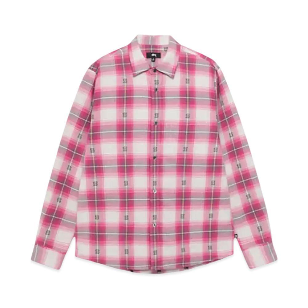 Stussy Motif Plaid Shirt "Pink"