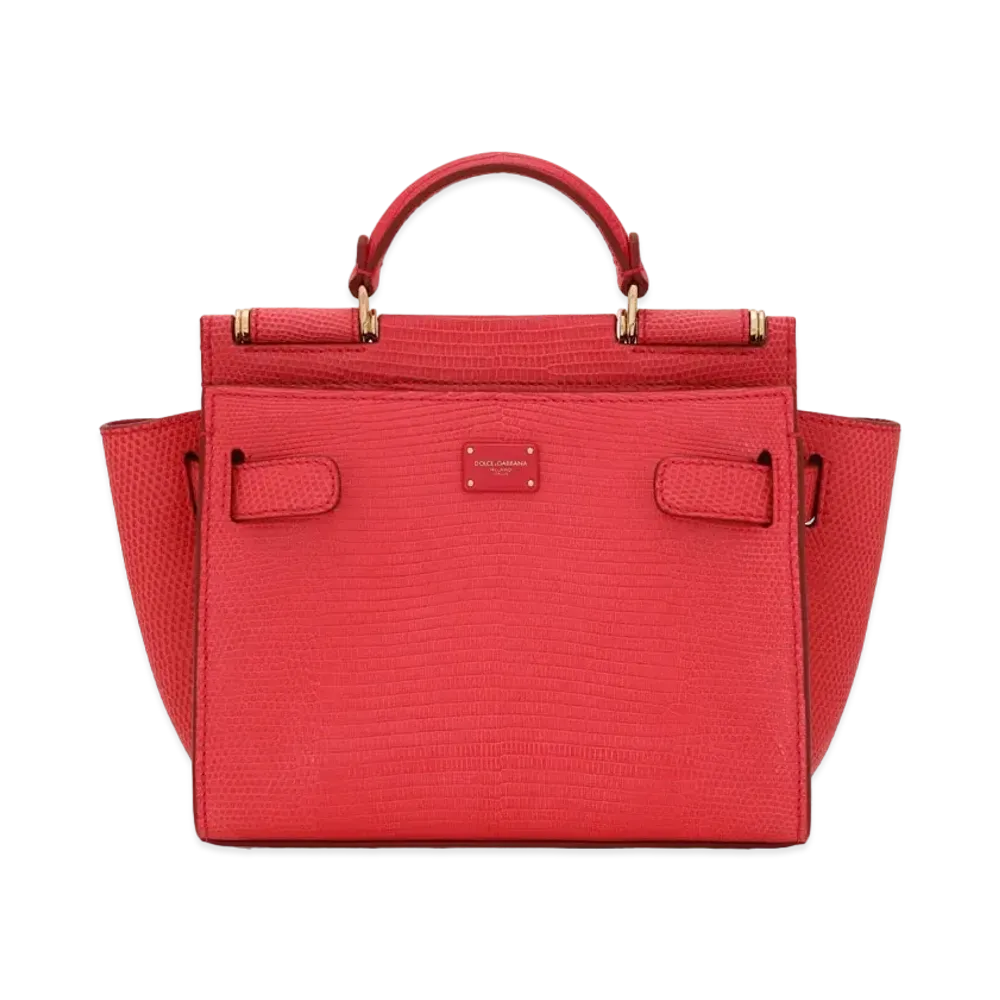 Dolce&Gabbana Sicily 62 Soft Bag Small Monitor Lizard Skin "Fuchsia"