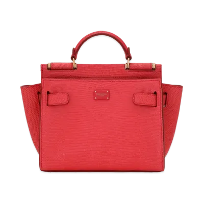 Dolce&Gabbana Sicily 62 Soft Bag Small Monitor Lizard Skin "Fuchsia"