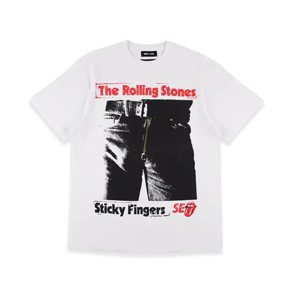 WIND AND SEA x The Rolling Stones Sticky Fingers Tee "White"