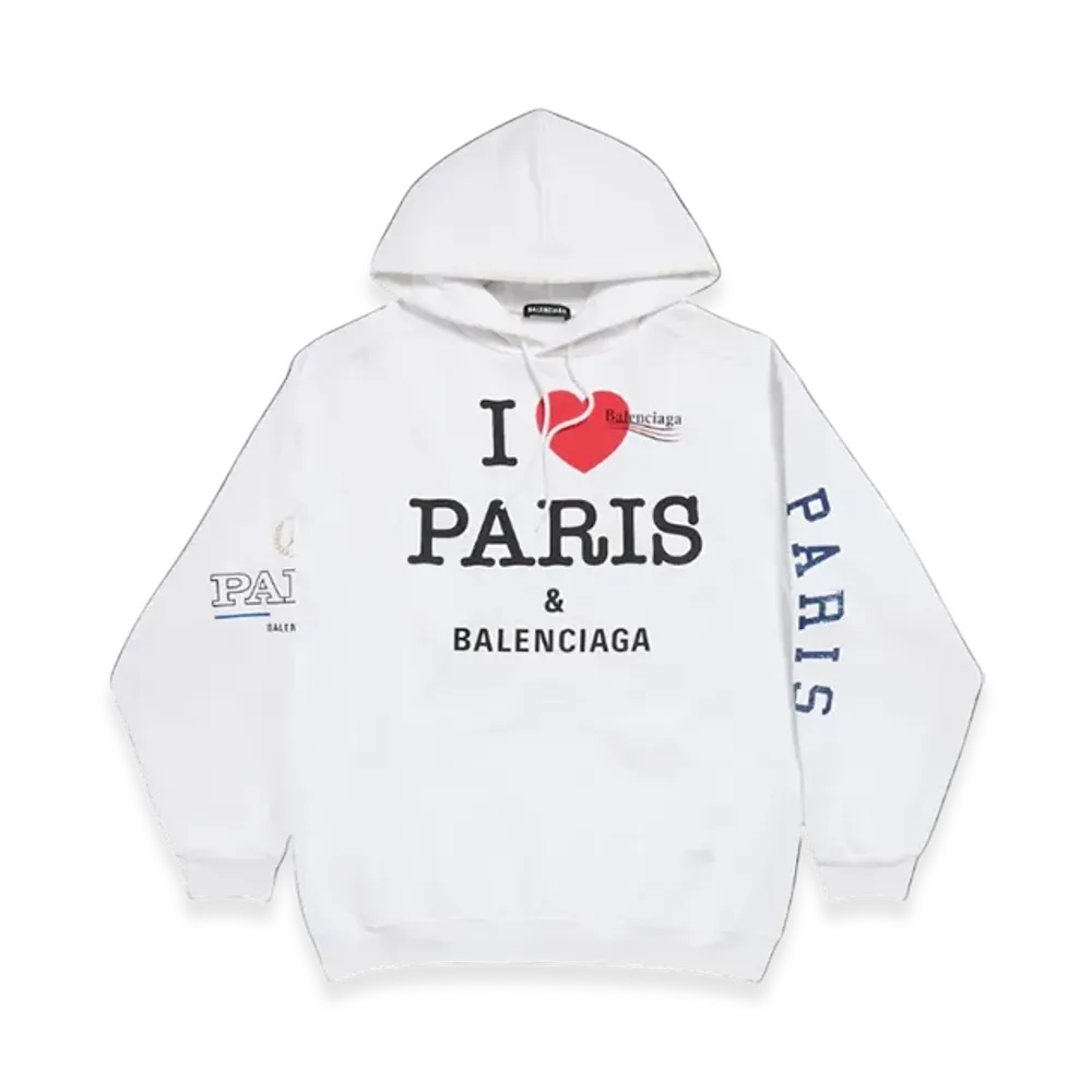 BALENCIAGA New Year Series 25 Overlayer Political Campaign Hoodie Medium Fit "White"