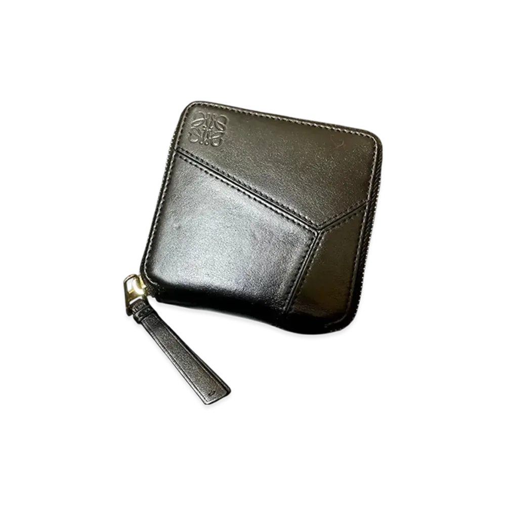 LOEWE Puzzle Round Zip Wallet "Black"