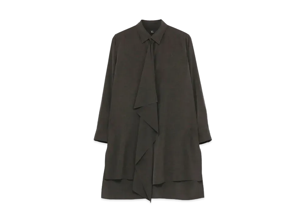 Yohji Yamamoto Y's Ta/Pe de Chine FRONT FLAP SQUARE BLOUSE "Khaki"