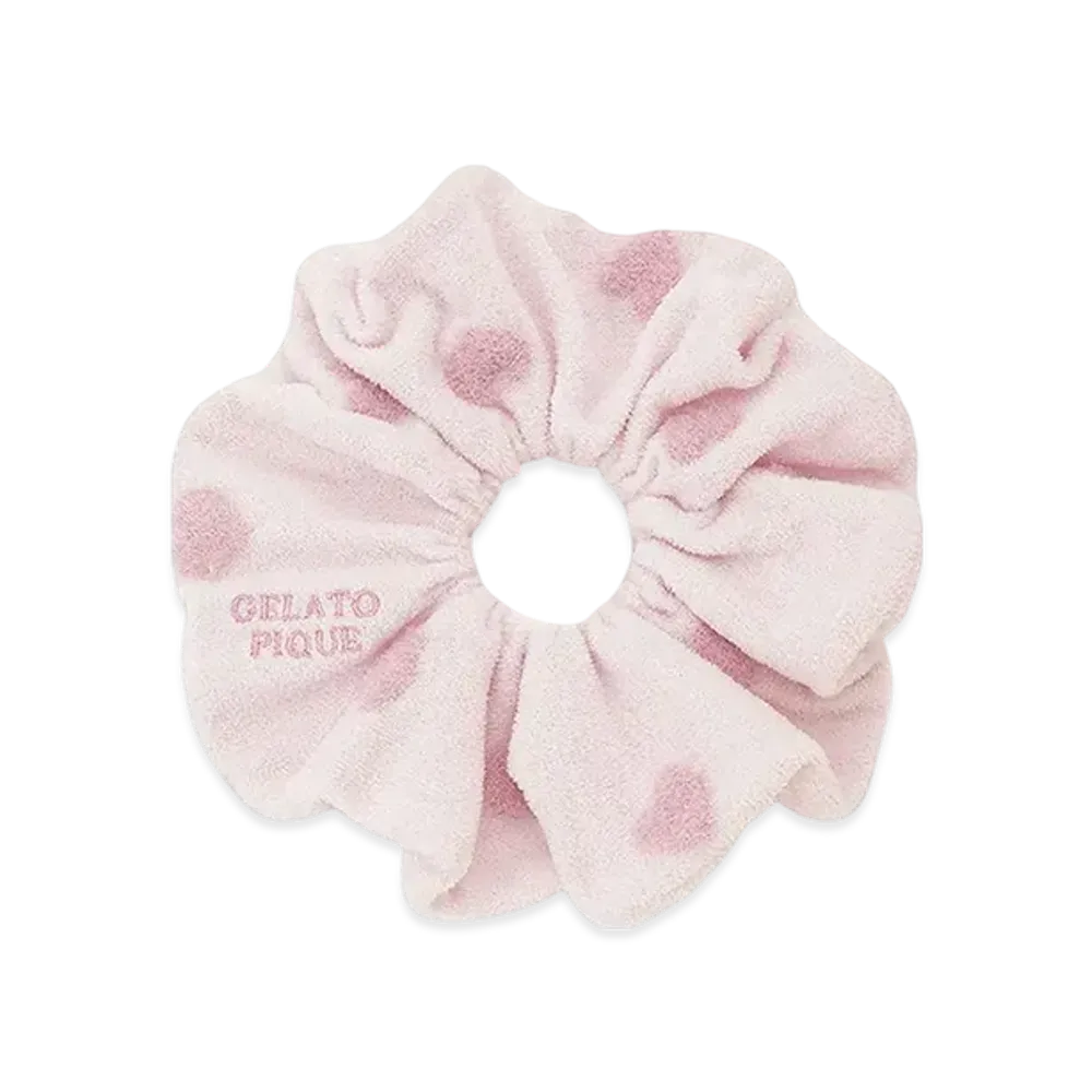 GELATO PIQUE Heart Jacquard Scrunchie "Pink"