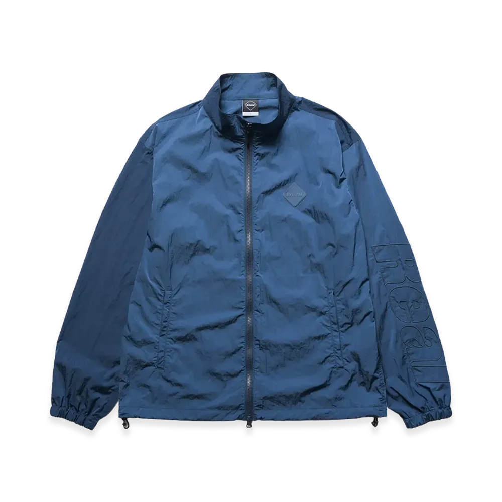F.C.Real Bristol Big Logo Nylon Stand Collar Blouson "Blue"