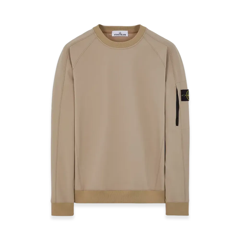 Stone Island 60653 Nylon Technical Fleece Crewneck Sweatshirt - 23SS "Dove Grey"