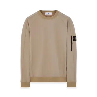 Stone Island 60653 Nylon Technical Fleece Crewneck Sweatshirt - 23SS "Dove Grey"