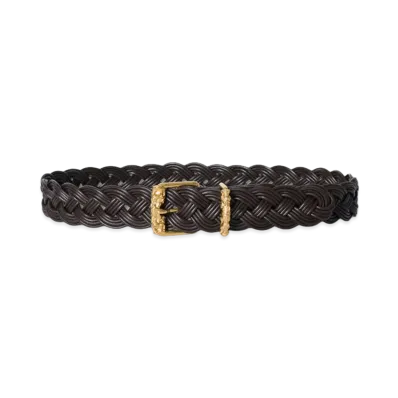 The Row Women's Augustus Leather Belt "Dark Brown"