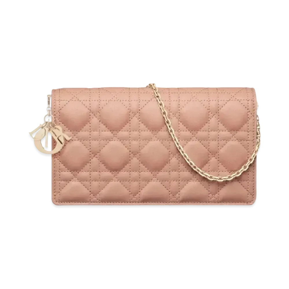 Dior Lady Pouch Cannage Lambskin "Rose des Vents"