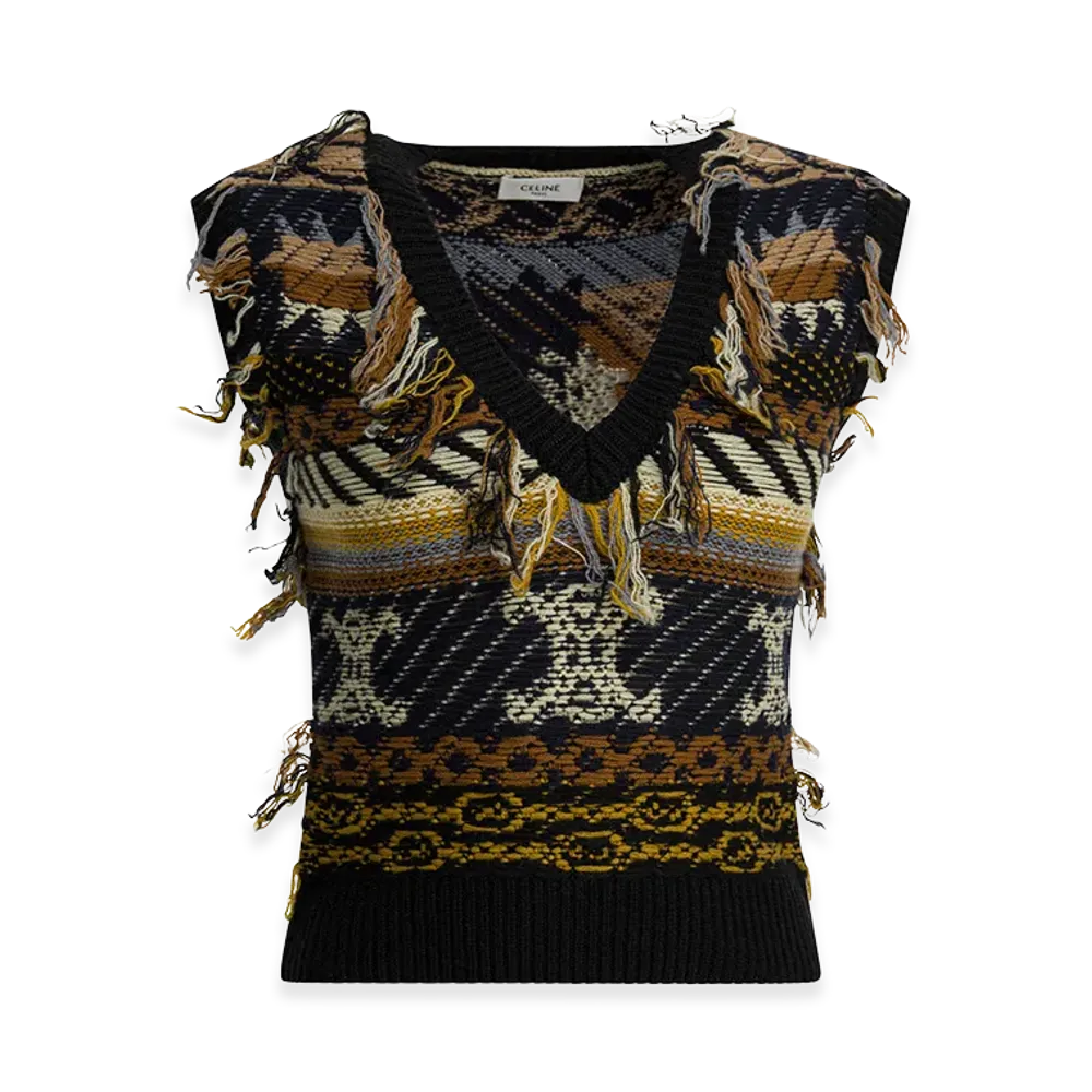 CELINE Women's Knitwear "Brown"